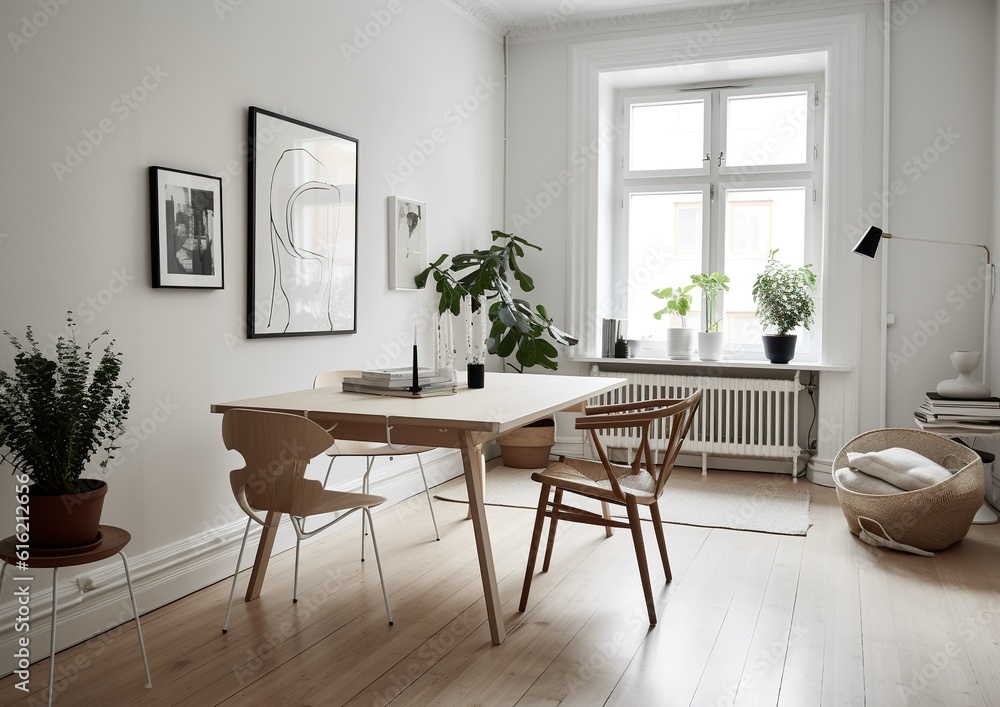 Modern clean Design: Beautiful Interior. Generative AI Modern clean Design: Beautiful Interior. Generative AI