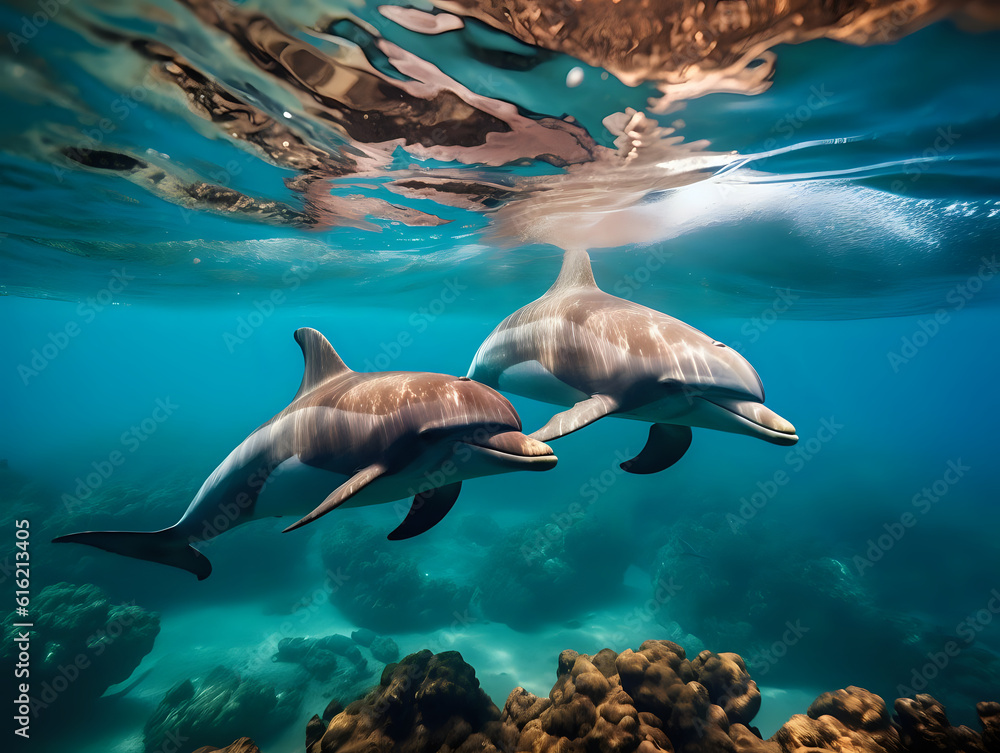 Obraz premium dolphins in the sea