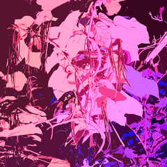 Foto auf Acrylglas Surrealismus Abstract design illustration of vivid colored leaves  © vali_111
