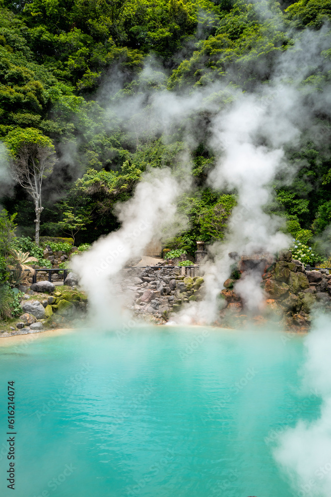 A natural hot spring in Beppu