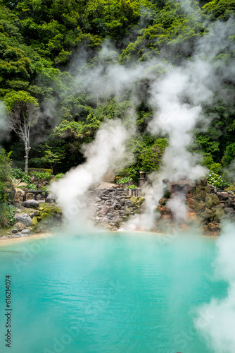 Obraz na płótnie A natural hot spring in Beppu w salonie