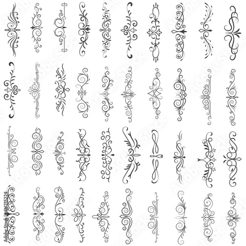 Vector illustration graphic elements for design, Swirl elements decorative illustration