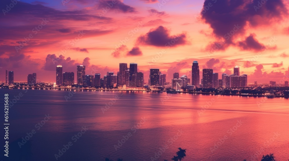Obraz premium Miami Vibes Wallpaper Background