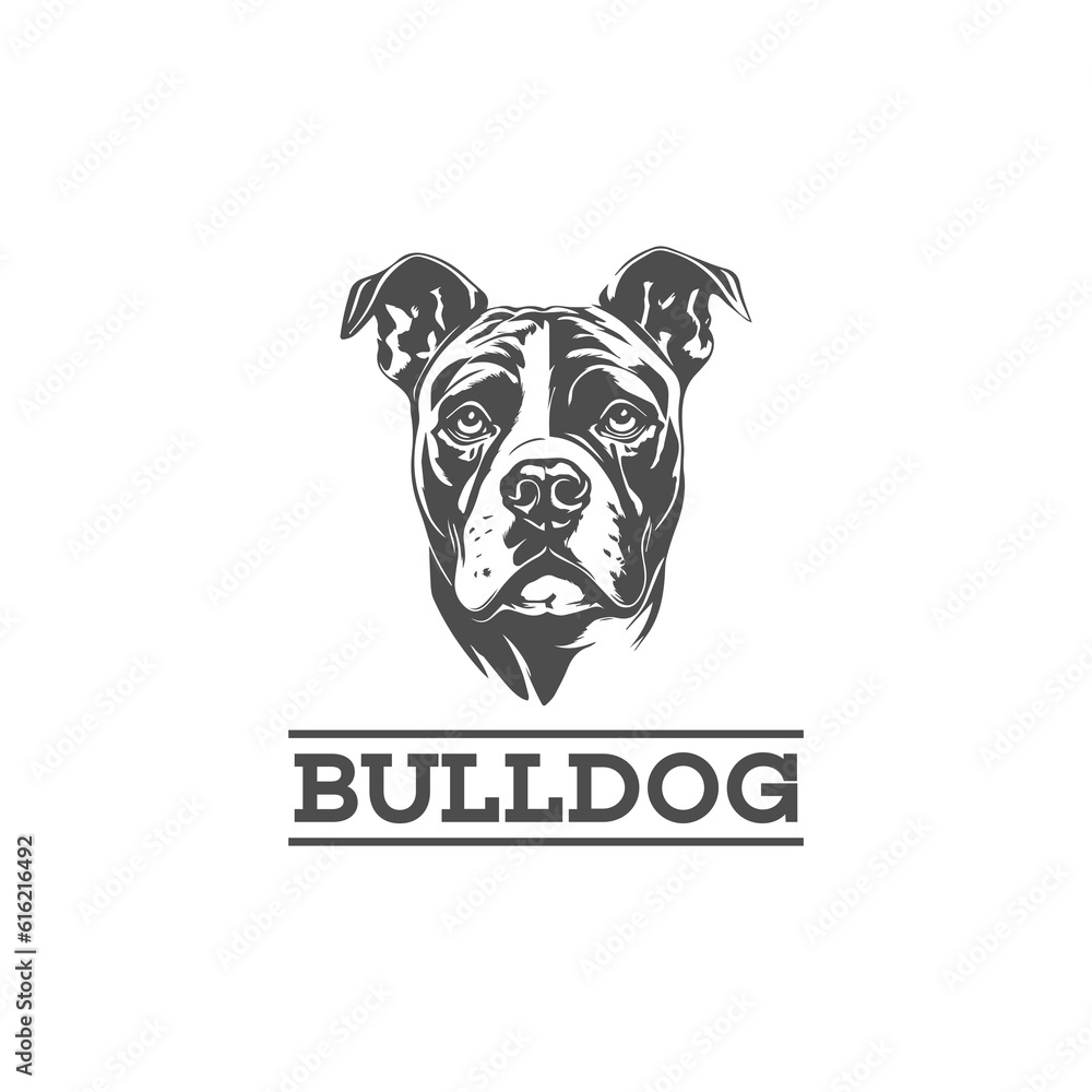 Purebred English Bulldog Logo. Bulldog Security Logo, Bulldog Emblem 