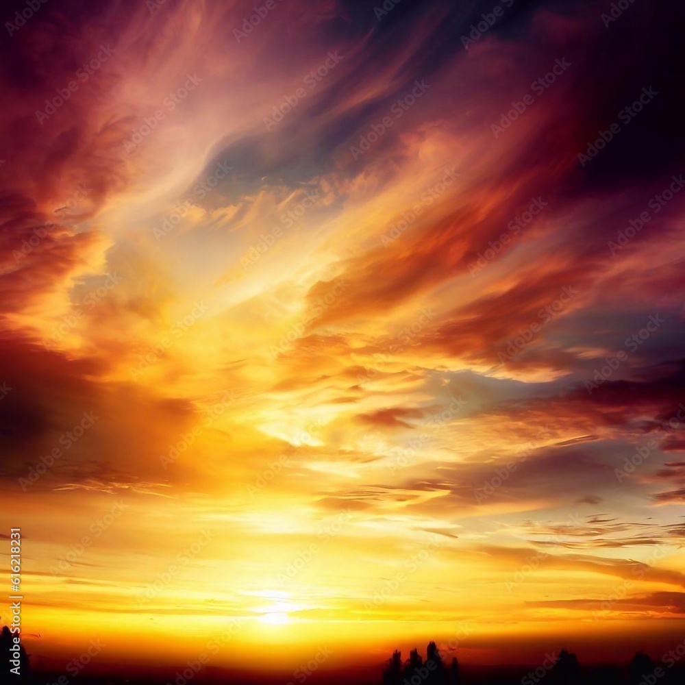 Fototapeta premium sunset over the sea