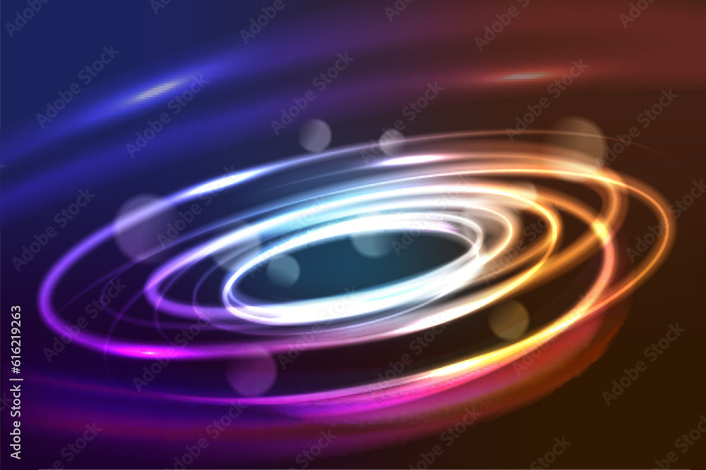 Obraz premium Abstract blue and gold motion lines effect background