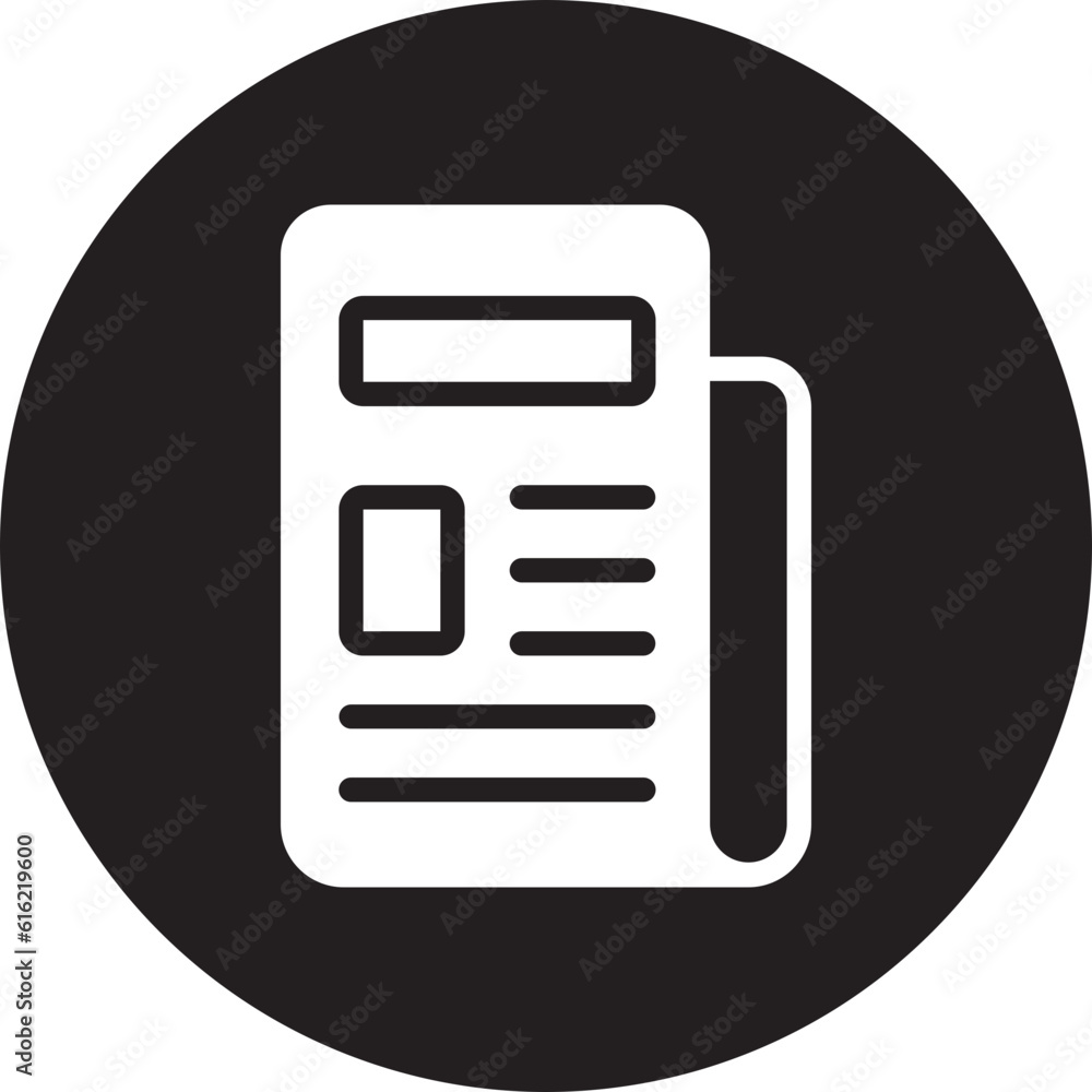 newspaper glyph icon