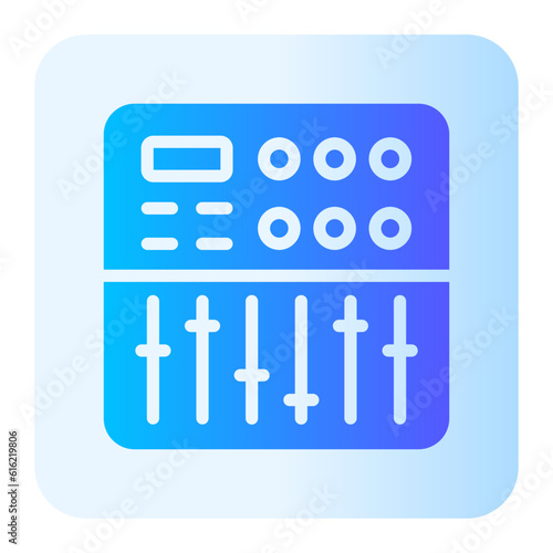 sound mixer gradient icon