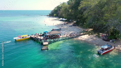 Aerial view of Mamutik Island, Kota Kinabalu, Malaysia