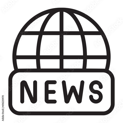 world news line icon