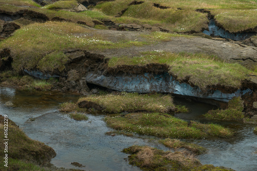 Melting permafrost Longyearbyen, Svalbard, Norway