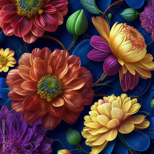 colorful flower wallpaper Digital Art