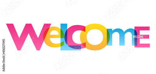 WELCOME colorful vector typography banner