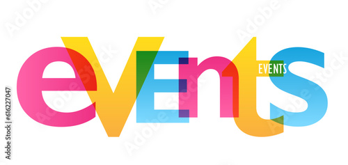 EVENTS colorful vector typography banner