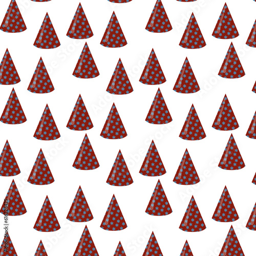 Background with holiday hats for decoration.