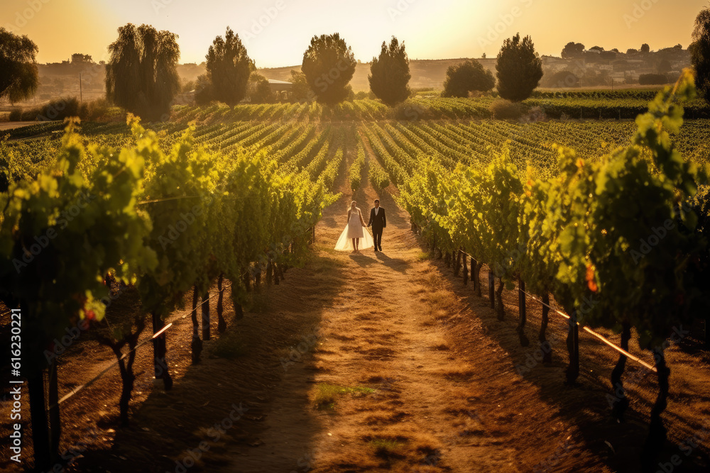 Fototapeta premium A Wedding in the Vineyard