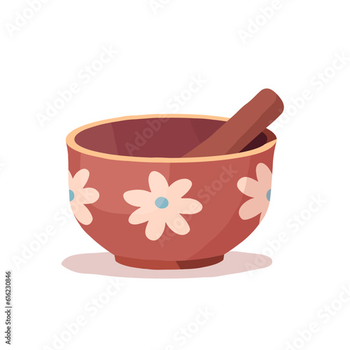 A mortar for spices. Kitchen. Cooking.