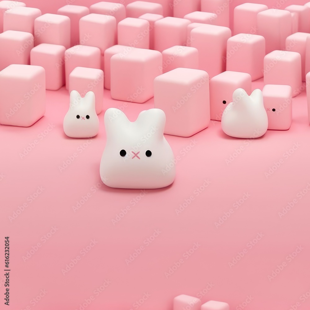 Fluffy Fun: A Trendy Marshmallow Adventure. Super trendy. Seamless pattern. Digitales Papier. generative ai illustration. Fluffy Fun: A Trendy Marshmallow Adventure. Super trendy. Seamless pattern. Digitales Papier. generative ai illustration.
