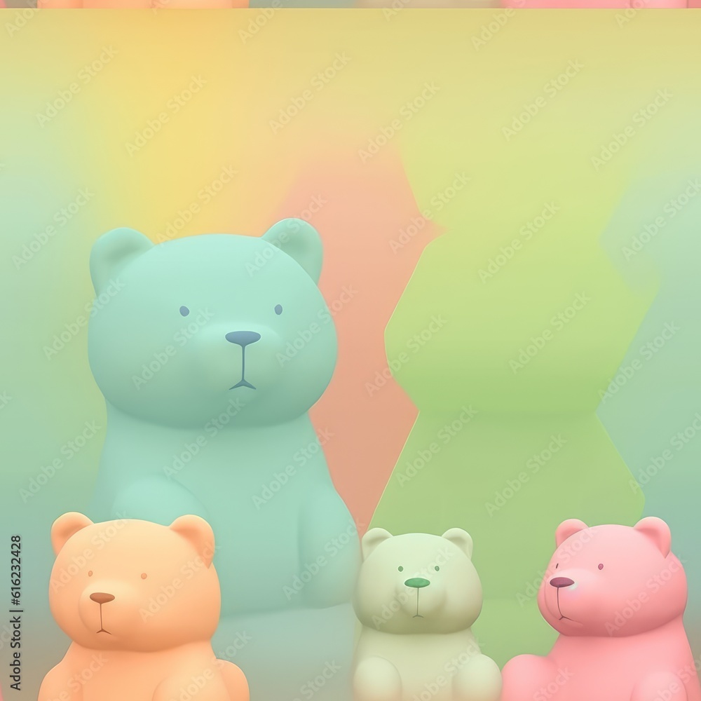 Sweet Bear Family. Trendy seamless pattern. Digitales Papier. generative ai illustration. Sweet Bear Family. Trendy seamless pattern. Digitales Papier. generative ai illustration.