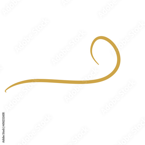 Gold Flourish Swirl Ornament
