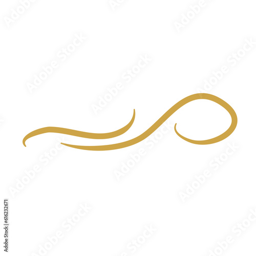 Gold Flourish Swirl Ornament