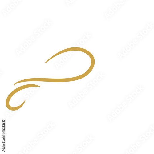 Gold Flourish Swirl Ornament