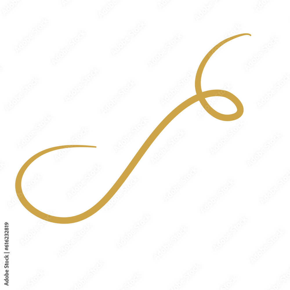 Gold Flourish Swirl Ornament