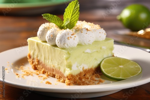  key lime pie close up food photography