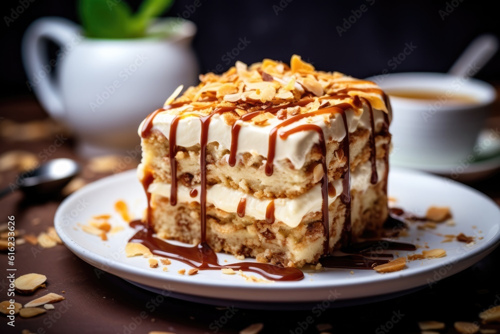 apple crumble cake close up food photography apple crumble cake close up food photography