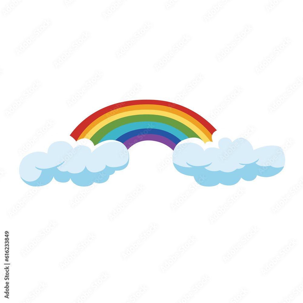 white blue sky clound and rainbow white blue sky clound and rainbow