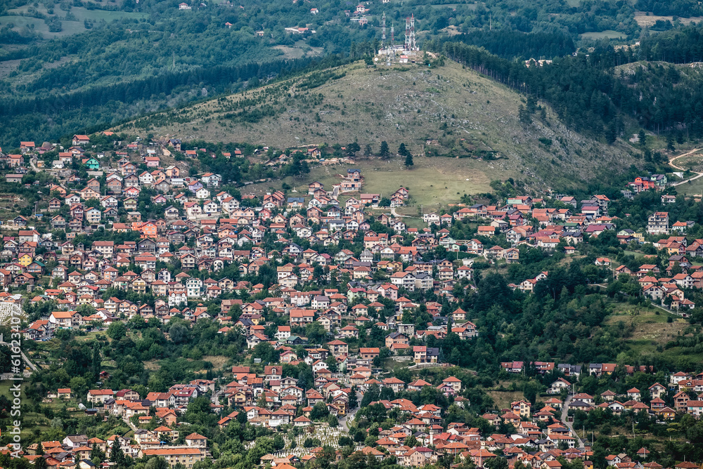 View from Trebevic mountain on Sarajevo, Bosnia and Herzegovina