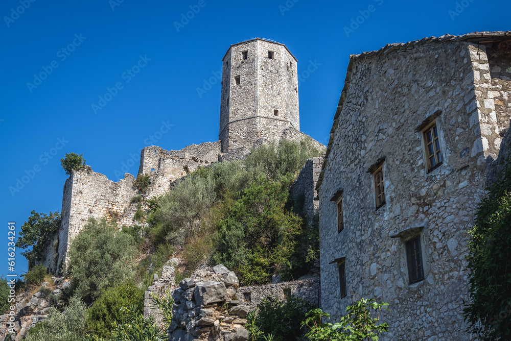 Castle in Pocitelj historic villagej, Bosnia and Herzegovina
