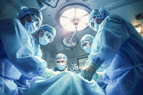 A team of skilled surgeons works together to perform a kidney transplant surgery, changing a patient's life for the better—the power of an organ donation program.