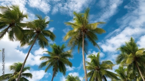 palm tree on sky  ai generative