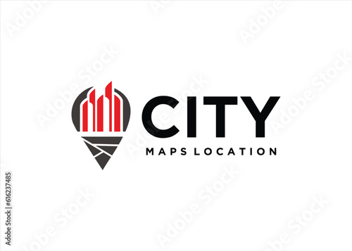city and map location logo