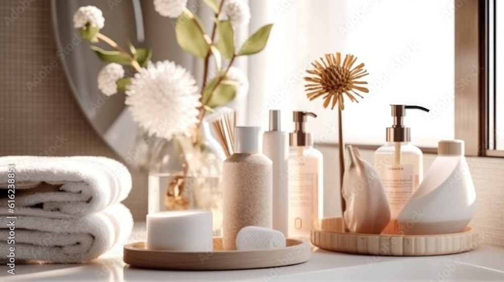 set of cosmetic products, ai generative set of cosmetic products, ai generative