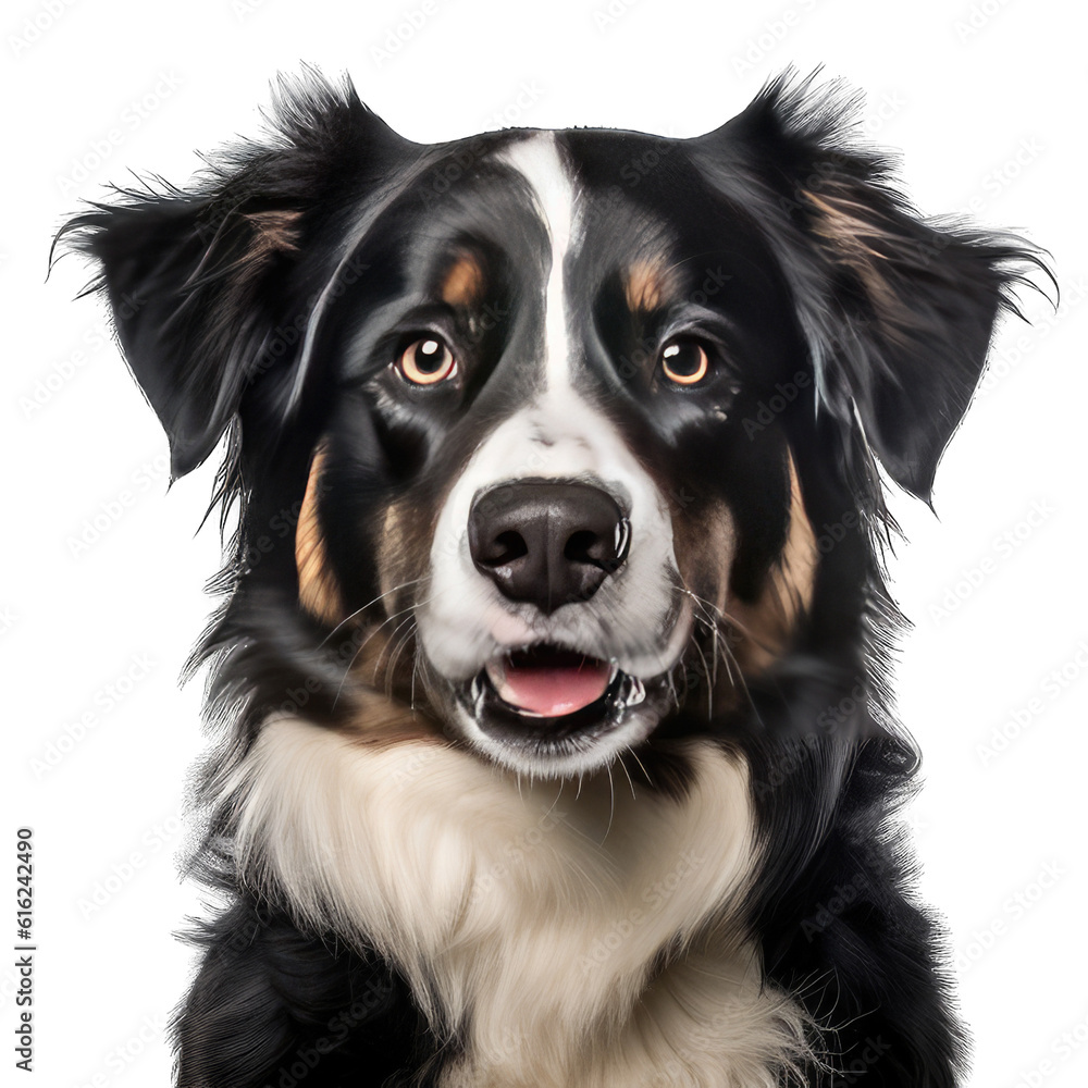 Illustration of a dog, PNG transparent background, isolated on white, by Generative AI