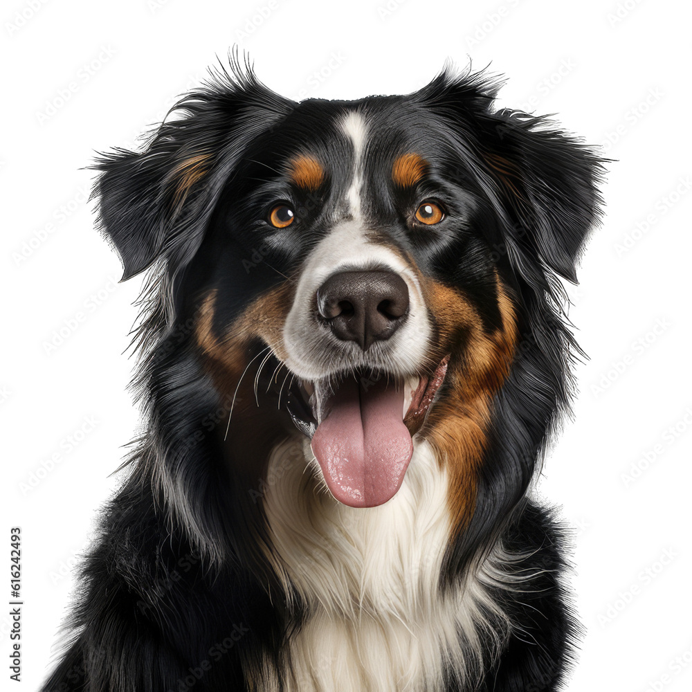 Illustration of a dog, PNG transparent background, isolated on white, by Generative AI