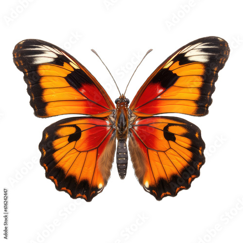 Illustration of a butterfly, PNG transparent background, isolated on white, by Generative AI