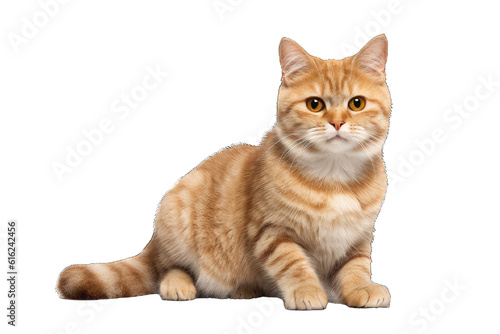 Illustration of a cat, PNG transparent background, isolated on white, by Generative AI