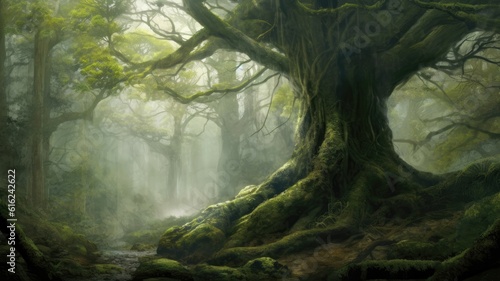 Roaming through dense forests  enveloped in the tranquility of ancient trees  evokes a profound connection to the Earth s timeless wonders. Generative AI