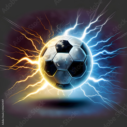 Soccer Ball on Fire: Dynamic Vector Illustration of the Beautiful Game | AI-Generated
