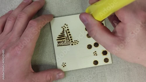 Woodburning ASMR round tips second