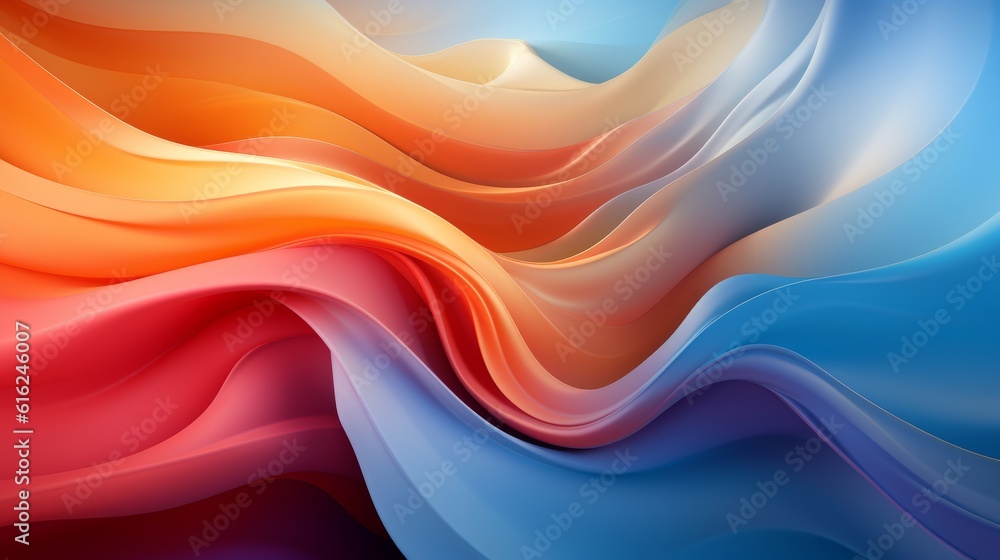colorful wavy background with lines and curves, Generative AI colorful wavy background with lines and curves, Generative AI