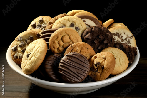 Many chocolate cookies and treats.