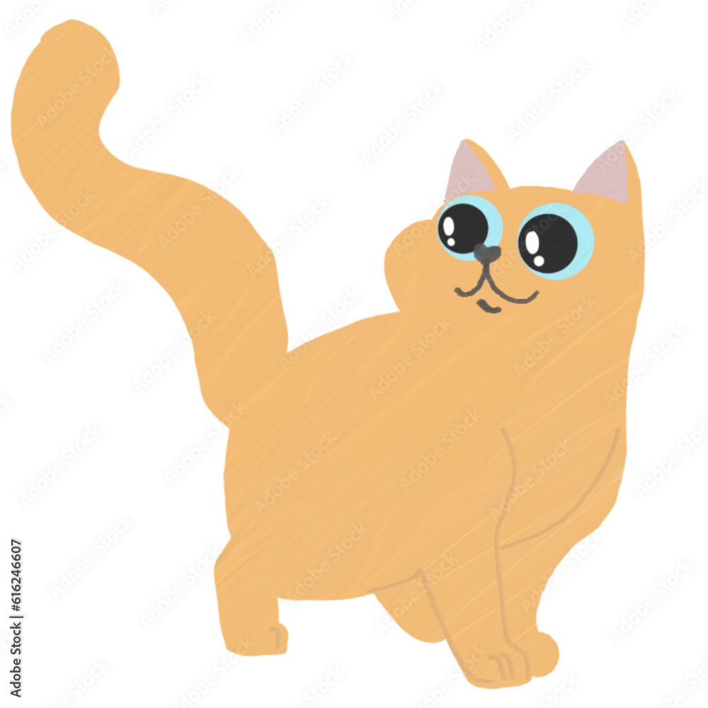 Obraz premium Cute cat walking