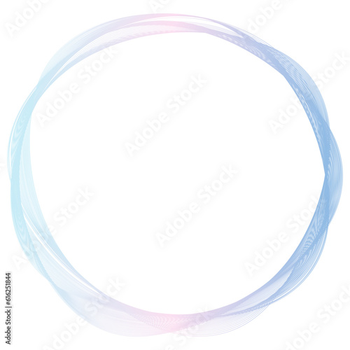 Abstract pink and blue circle wave frame background. Vector illustration. 