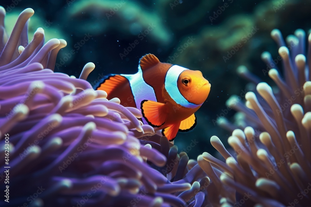 Crownfish corals reef underwater. Generate Ai Crownfish corals reef underwater. Generate Ai