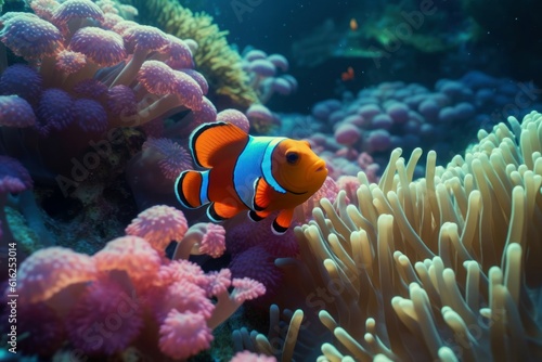 Crownfish corals reef. Generate Ai © nsit0108