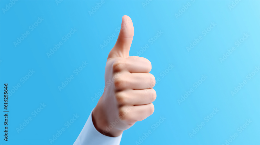 Thumbs up! Clean background with space.
Generative AI Thumbs up! Clean background with space.
Generative AI